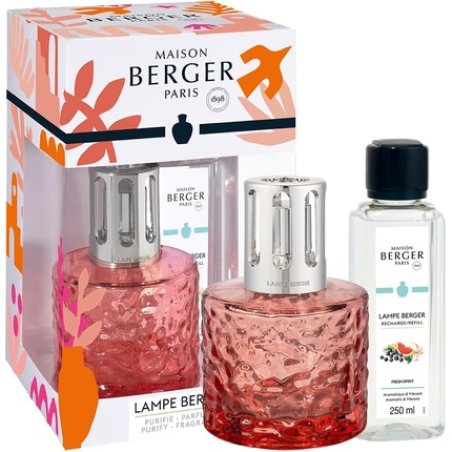 Lampe Berger Estival Coral Set with 250ml Fresh Spirit