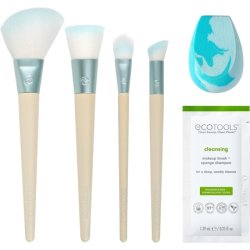 EcoTools Limited Edition Ready Set Glow Makeup Accessory and Care Kit 6 Piece Gift Set