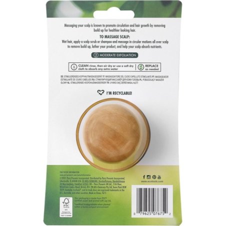 EcoTools Stimulation Scalp Massager in Shower Brush Removes Buildup Soft Silicone Bristles & Wood Handle Gently Massage