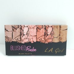 L.A. Girl Blush Eyeshadow Quad Palette with Large Mirror Blushed Babe Coral Nude