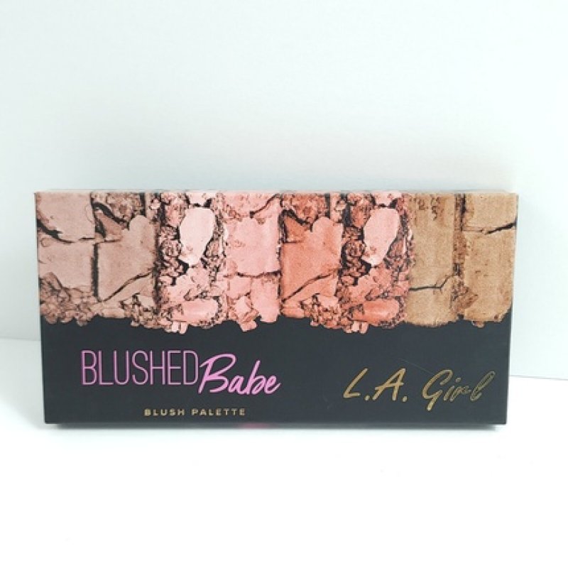 L.A. Girl Blush Eyeshadow Quad Palette with Large Mirror Blushed Babe Coral Nude