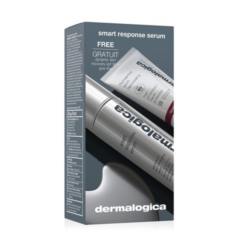 Dermalogica Smart Response Set - Paraben-Free Day Serum 30 Ml, Dynamic Skin Hydrating Cream With Spf 50 7 Ml, And Gua