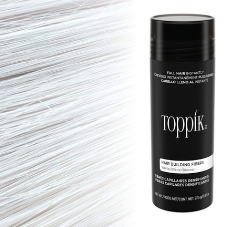 Toppik Hair Building Fibers 55g Instantly Thicker Fuller Looking Hair 9 Shades for Men & Women White