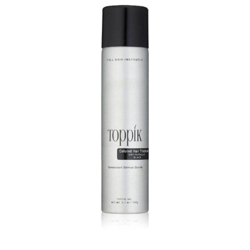 Toppik Colored Hair Thickener Dark Brown Hair Spray for Thinning Hair 5.1oz - Black