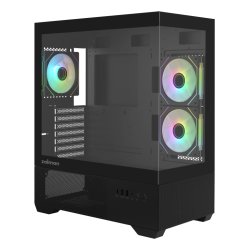 CAJA ZALMAN CHRONIX ATX 3 XVENT 120MM ARGB 1XUSB 3.0 NEGRO S/N FUENTE