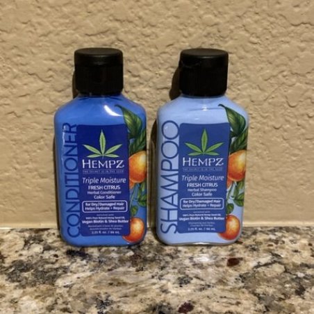 Hempz Triple Moisture Herbal Fresh Citrus Shampoo & Conditioner 2.25 oz