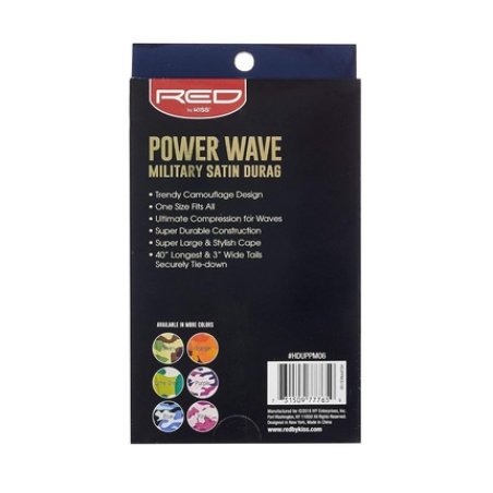 Red By Kiss Power Wave Military Satin Durag 360 Camo Pink