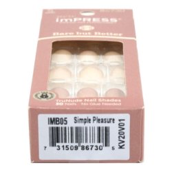 Kiss Bare But Better Short Simple Pleasure Nails 30 Count - Pack of 3