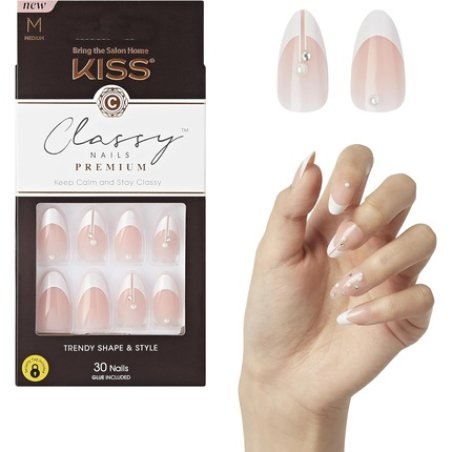 Kiss Classy Nails Premium Press-On Nails with Nail Glue