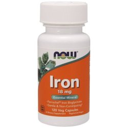 NOW Foods Iron 18mg 120 Vcaps