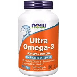 NOW Foods Ultra Omega-3 500 EPA/250 DHA Softgels 180 Count