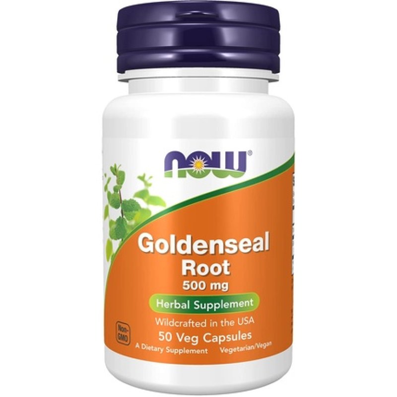 Now Foods Goldenseal Root 500mg 50 Capsules