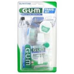 Gum Travel Kit with Travel Toothbrush and Accessories