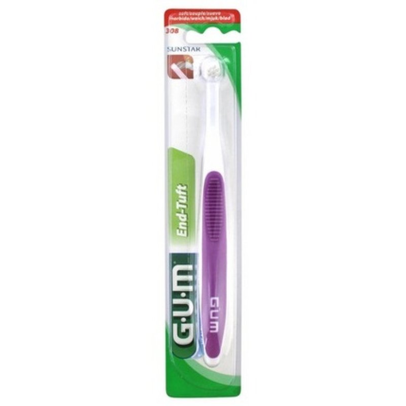 GUM End-Tuft Toothbrush 308 Beveled at One End