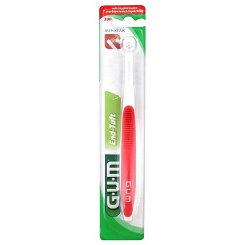 GUM End-Tuft Toothbrush 308 Beveled at One End