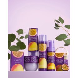 Tropical Fruits Gentle Exfoliating Sugar Scrub & Brush Mango and Passionfruit 150g