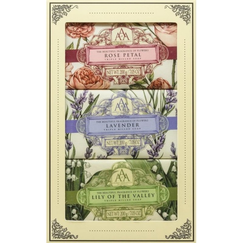 AAA by Somerset Floral Soap Set 7.05 Fl Oz