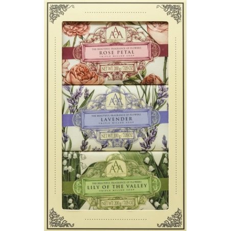 AAA by Somerset Floral Soap Set 7.05 Fl Oz