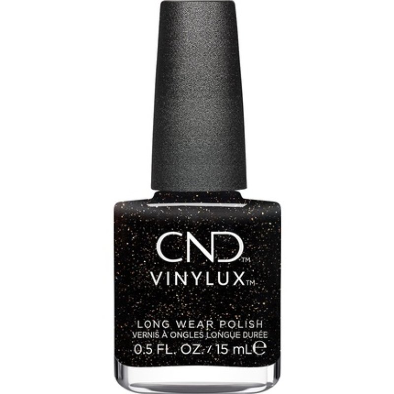 CND Vinylux Nail Polish Opulent Onyx No. 483 Black Glitter