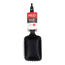 Red Kiss Rubberized Paddle Brush Square - Perfect For Styling And Detangling Hair