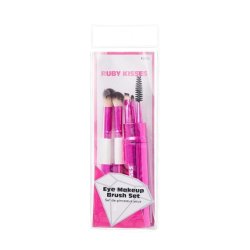 Ruby Kisses Makeup Brushes Travel Size Eye Makeup Brush Set with Case Blending Angled Eyeshadow Eyebrow Eyeliner Brush
