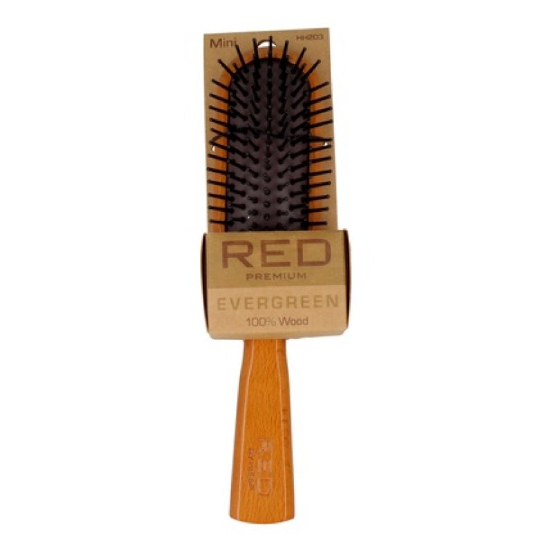 Red Kiss Premium Evergreen Wooden Brush Styling Mini