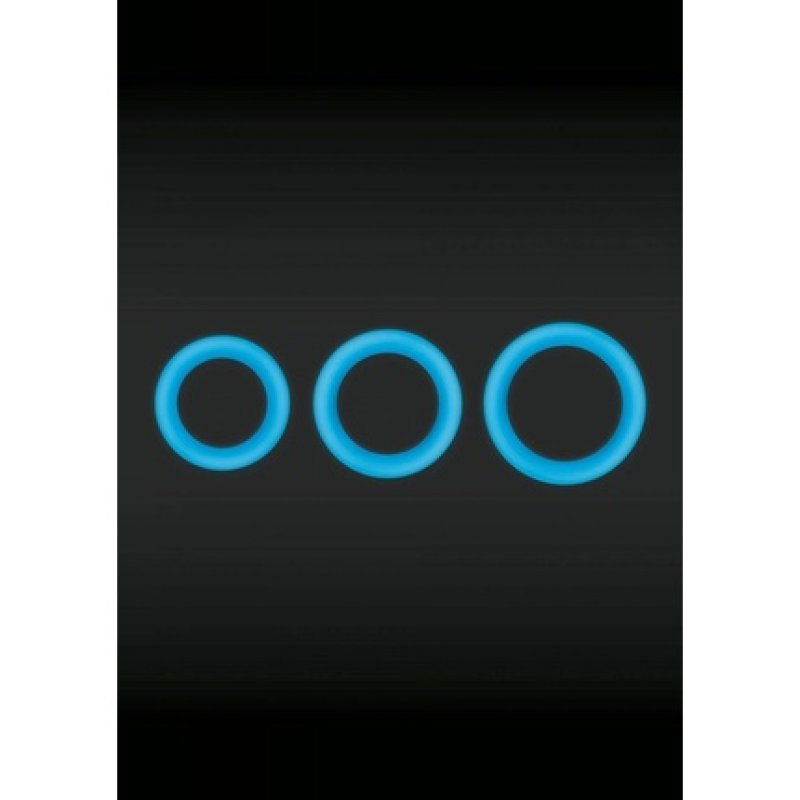 Ns Novelties Firefly Halo Medium Blue Silicone Cockrings