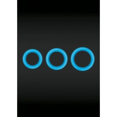 Ns Novelties Firefly Halo Medium Blue Silicone Cockrings