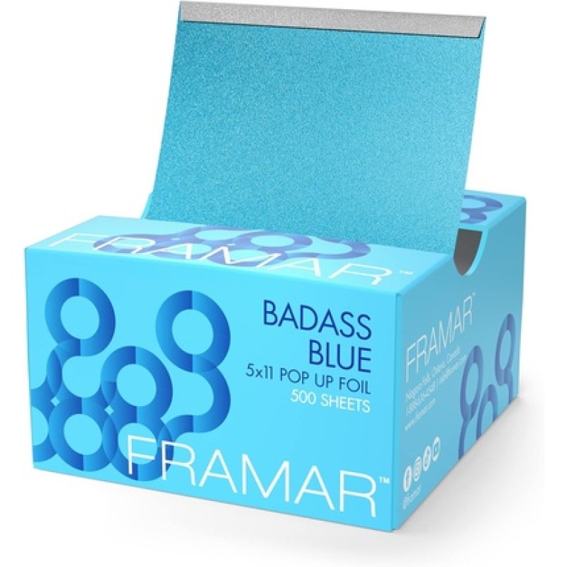 Framar Blue Pop Up Hair Foil Aluminum Foil Sheets for Highlighting 500 Sheets