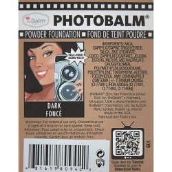 Thebalm Photobalm – Powder Foundation – Dark, 1 G