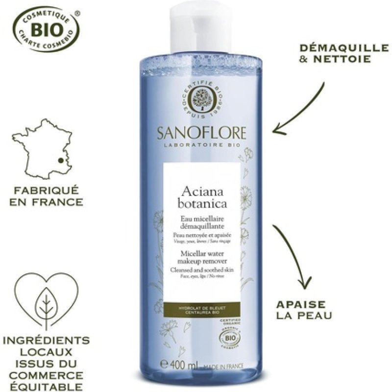 Sanoflore Aciana Botanica Organic Cleansing Micellar Water 400ml