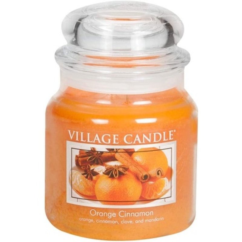 Village Candle Orange And Cinnamon Scented Jar Candle, 454g, 10.3 X 10.1 Cm