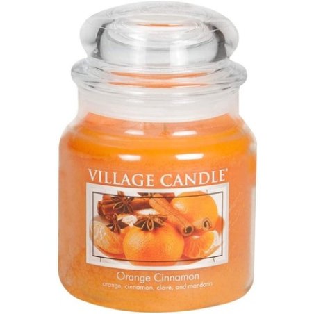 Village Candle Orange And Cinnamon Scented Jar Candle, 454g, 10.3 X 10.1 Cm