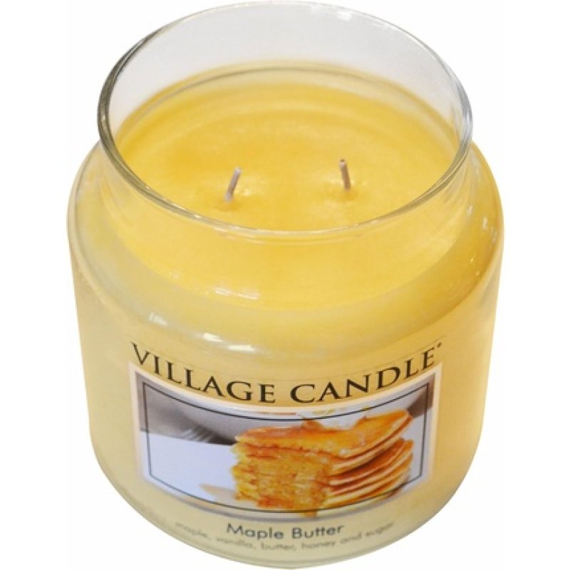 Village Candle Maple Butter Scented Candle - Crystal Yellow