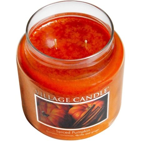 Village Candle Spiced Pumpkin Medium Candle Jar 16oz