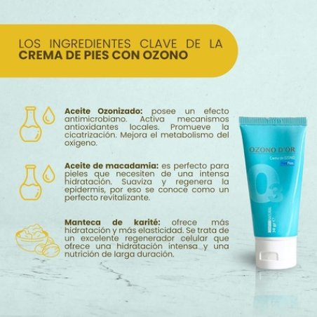 OZONO DOR Foot Cream 50g Natural Ozonized Cream for Foot Problems