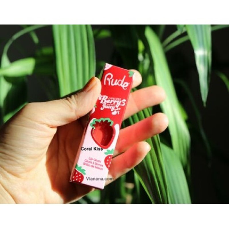 RUDE Berry Juicy Lip Gloss Coral Kiss