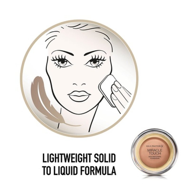 Max Factor Miracle Touch Liquid Illusion Foundation 65 Rose Beige 11.5g