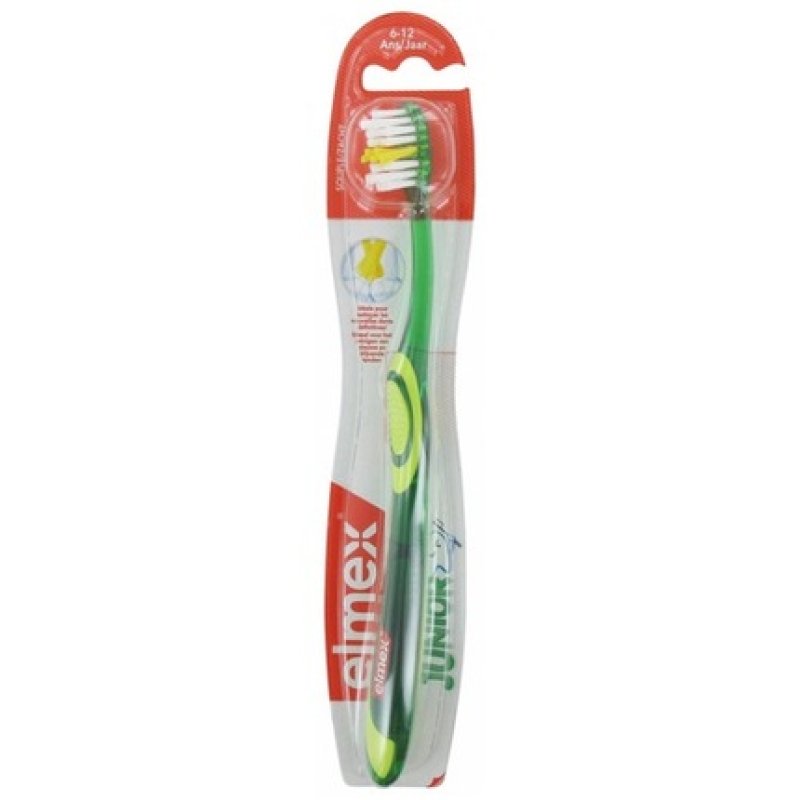 Elmex Junior Soft Toothbrush for Ages 6-12 with Ergonomic Grip