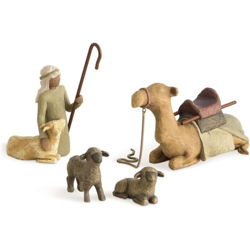 Willow Tree Shepherd & Stable Animals Figurine