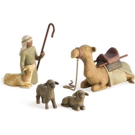 Willow Tree Shepherd & Stable Animals Figurine