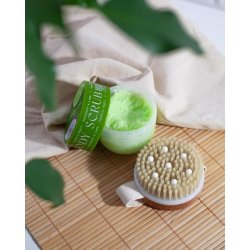 Tropical Fruits Gentle Exfoliating Sugary Scrub & Brush Coconut and Lime 150g