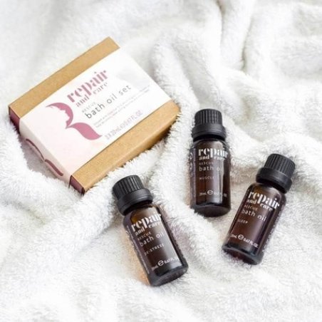 Repair and Care Rescue Bath Oil Set De-stressing Oil Sleep Oil Muscle Oil