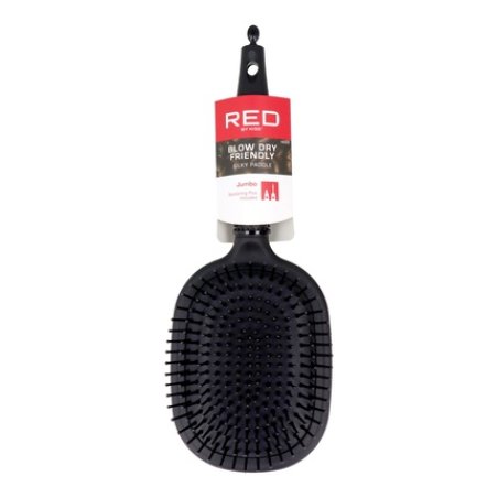 Red Kiss Rubberized Paddle Brush Jumbo - Perfect For Detangling And Smoothing Hair