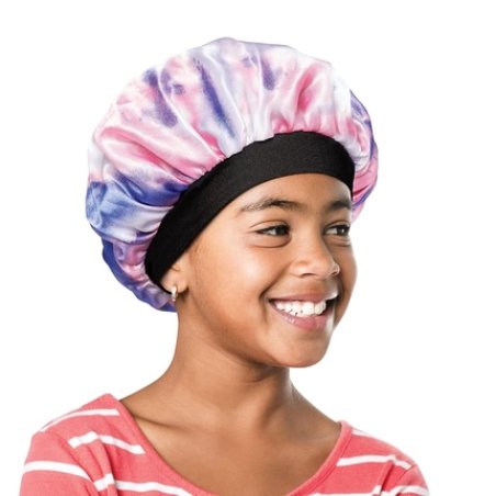 Red By Kiss Kids Satin Bonnet with Wide Band Sleep Cap for Kids Pink/Purple
