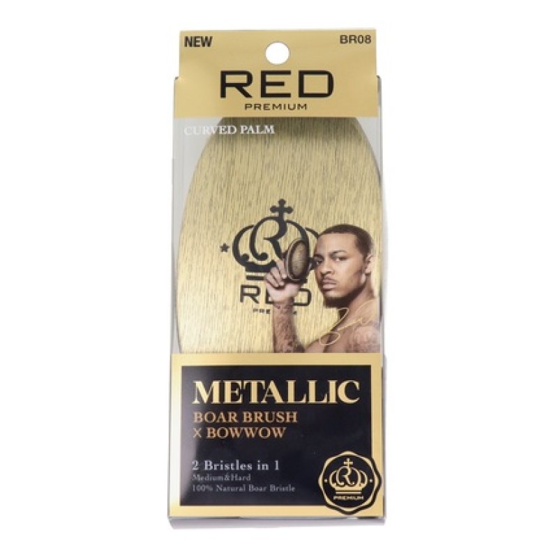 Red Kiss Premium Mixed Boar Brush Metallic Gold