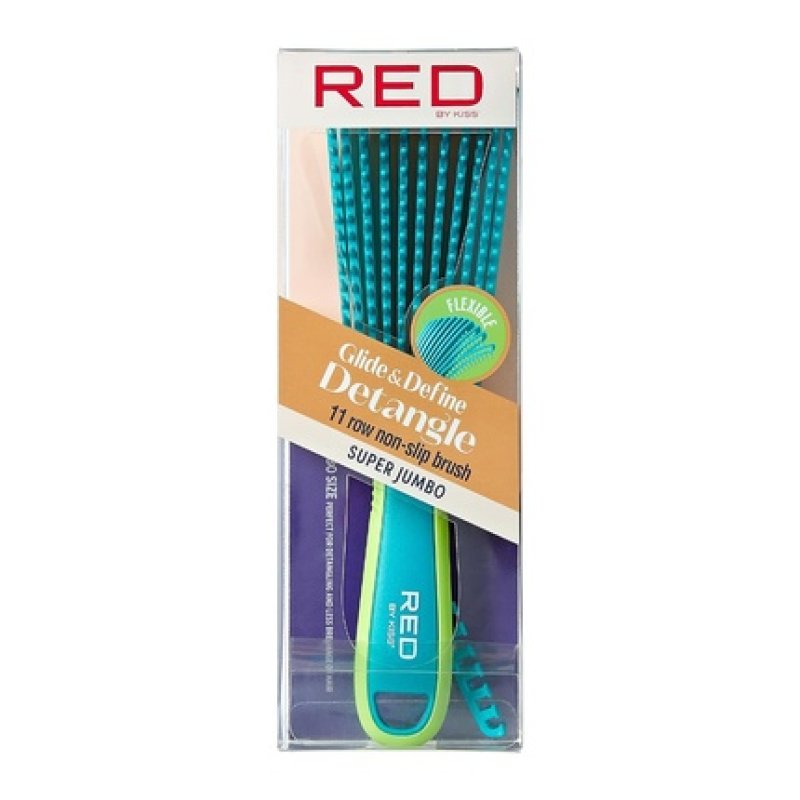 Red by Kiss Glide & Define Non-Slip Detangling Brush for Natural Hair Super Jumbo