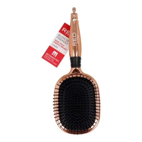 Red Kiss Rose Gold Paddle Brush Jumbo - Perfect For Detangling And Styling