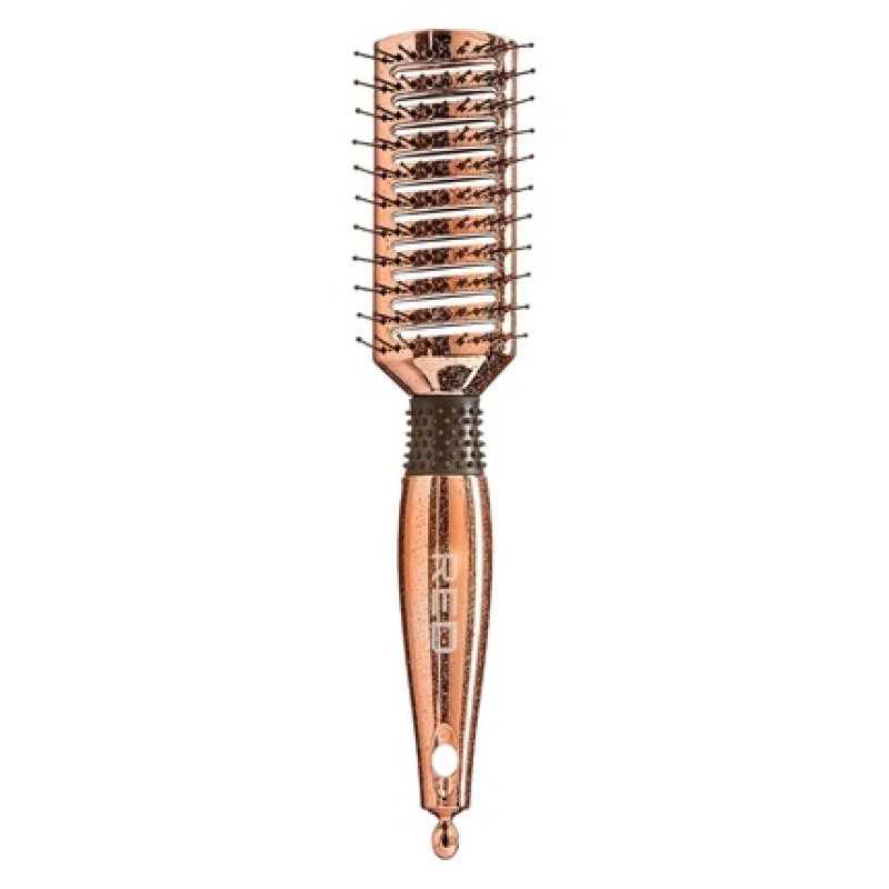 Red By Kiss Rose Gold Chrome Paddle Brush with Heat Resistant Bristles for Detangling