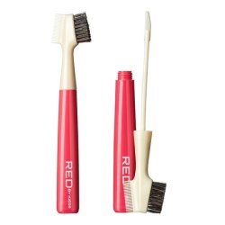 Red By Kiss Hair Brush with Edge Fixer Gel 3 in 1 Edge Control Styler